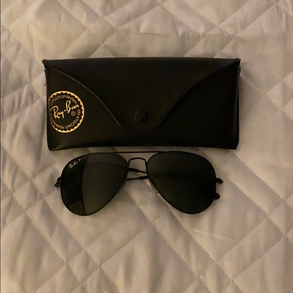 Small All Black Ray Ban Aviators